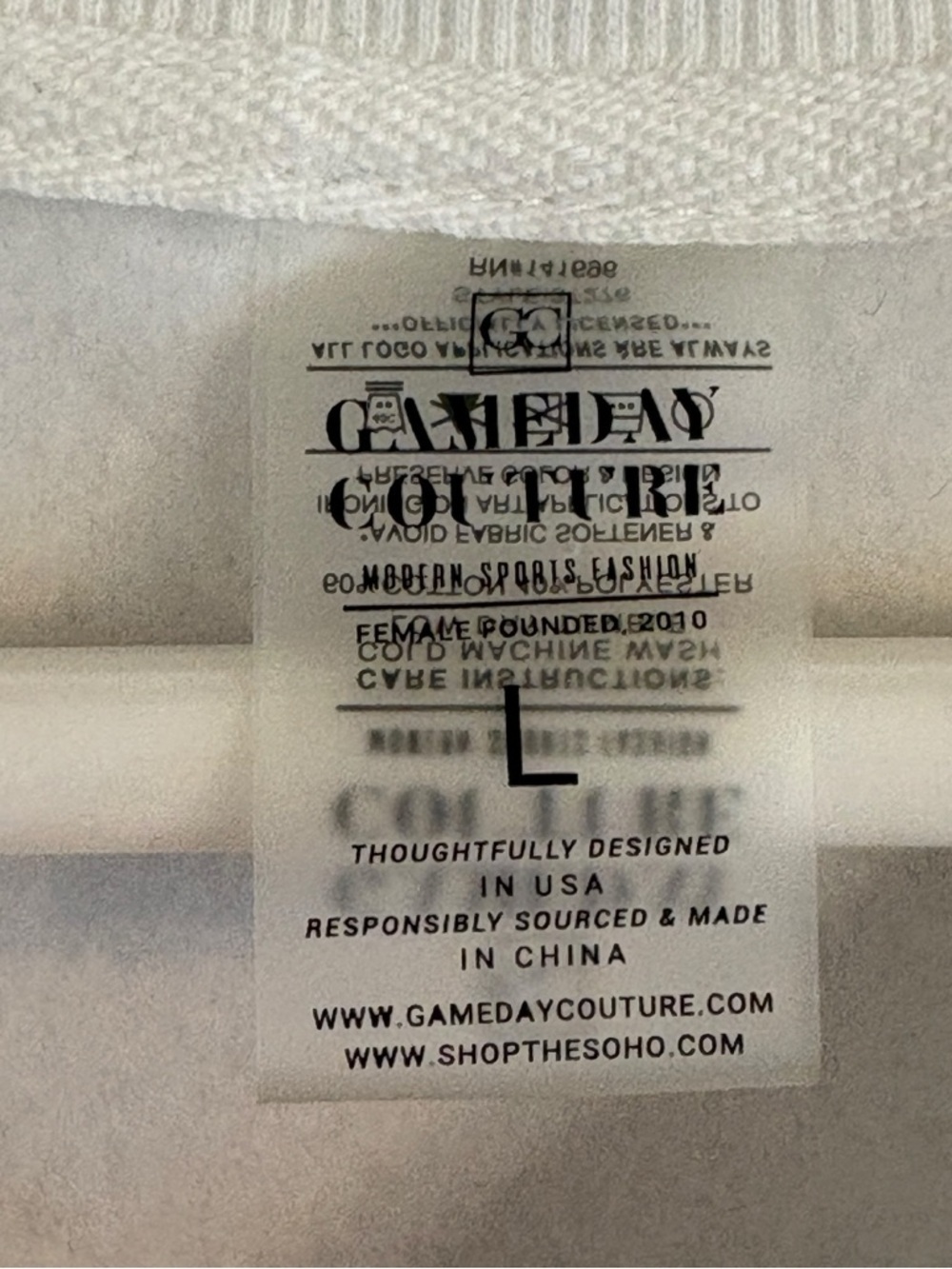 Gameday Couture Detriot Lions Sweatshirt Womens Size Large Oversized NFL - Picture 5 of 5